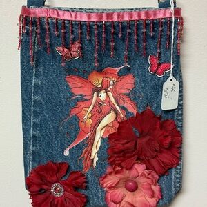Denim Fairy Embellished Bag